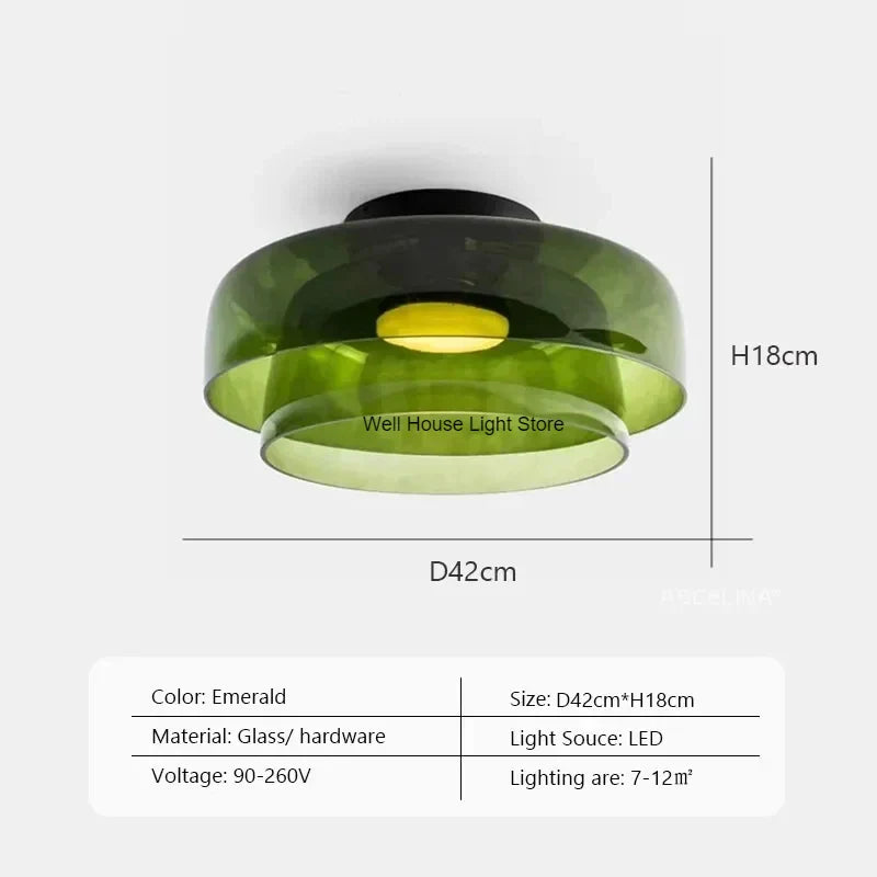 Glass Ceiling Chandelier - Luxury Nordic LED Ceiling Lamp