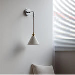 Ceramic LED Wall Sconce Pull Chain Switch Bedside Lamp White Nordic Modern Fixtures