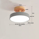 Acrylic Wood LED Ceiling Light – Nordic Indoor Lighting Fixture