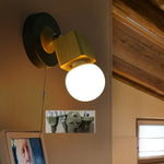 Afralia™ Nordic LED Wall Lamps Up Down Rotate Wood Iron Stair Light Fixtures