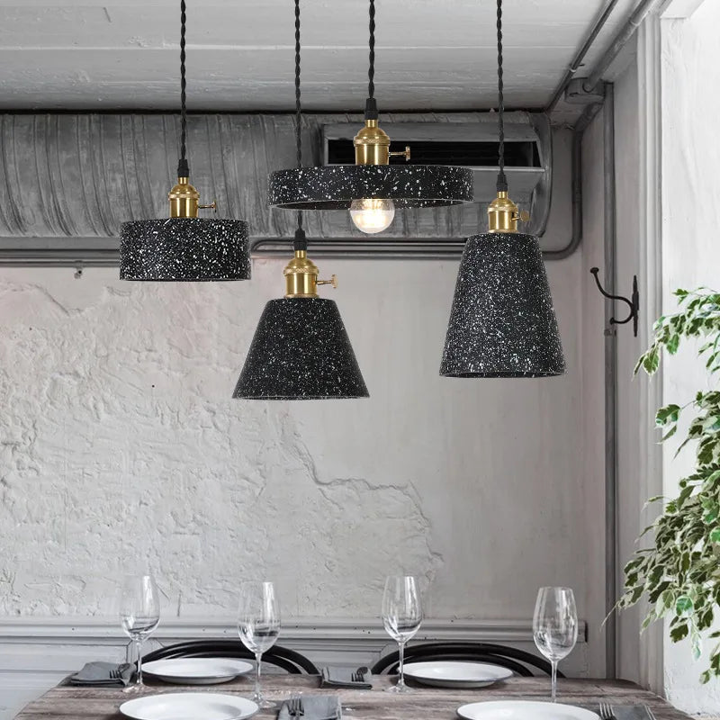 Afralia™ Terrazzo LED Pendant Light | Modern Nordic Style for Home, Bar, Cafe, Loft