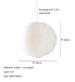 Akari Rice Paper Pendant Lights - Handwoven LED Hanging Lamp for Home Décor