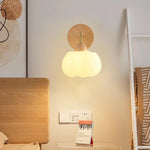 Wood Canopy LED Wall Light with Pull Chain Switch for Bar, Bedroom & Restaurant