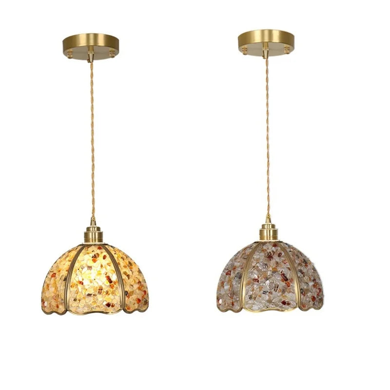 Crystal Glass LED Pendant Light Fixture for Kitchen Dining Room Bar Luxury Art Decor