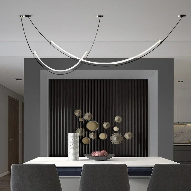 Nordic Rainbow LED Pendant Chandelier for Home Dining Living Kitchen Décor