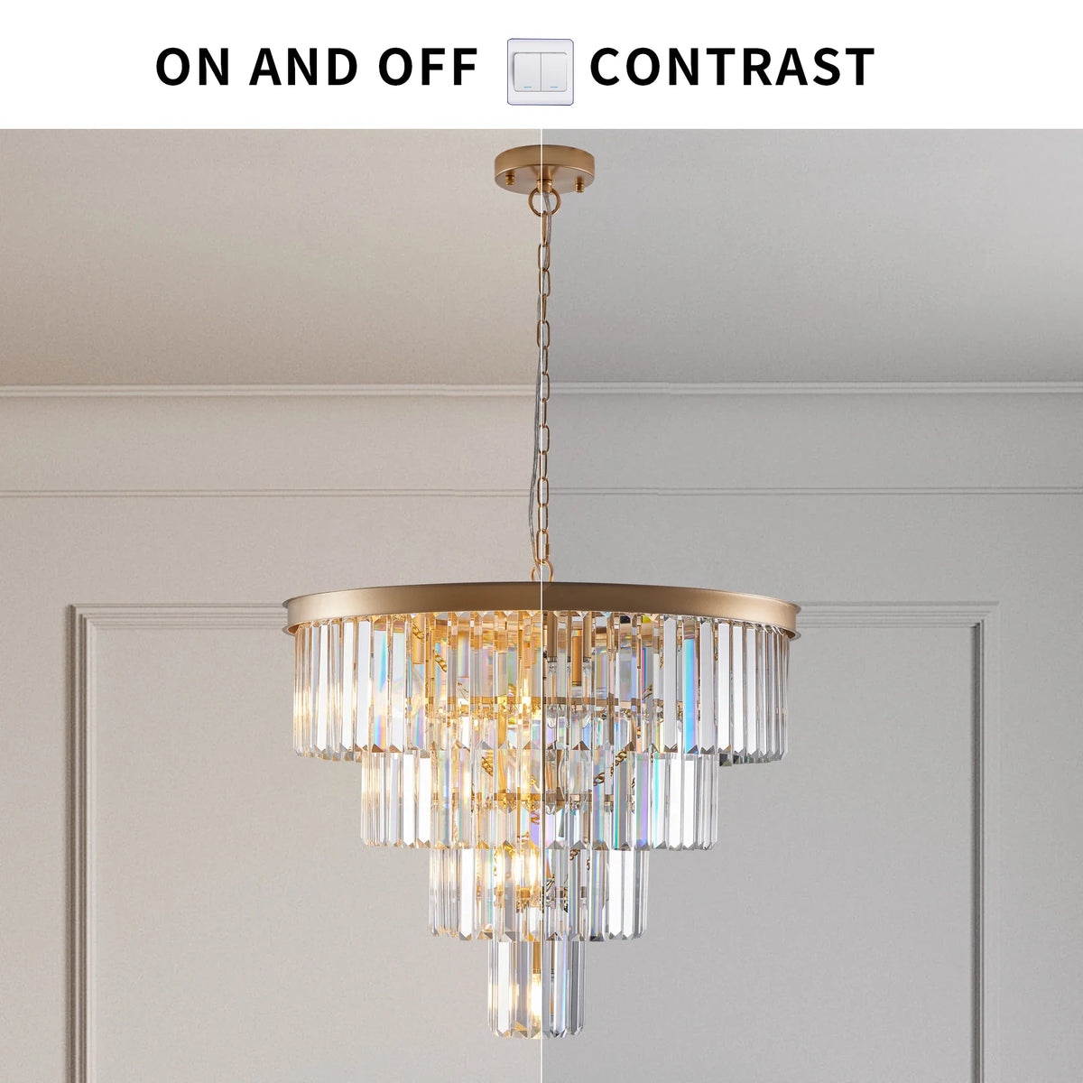 23.6" Gio Crystal Chandelier