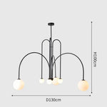 Glass Pendant Chandelier for Living Dining Room Suspension Lamp