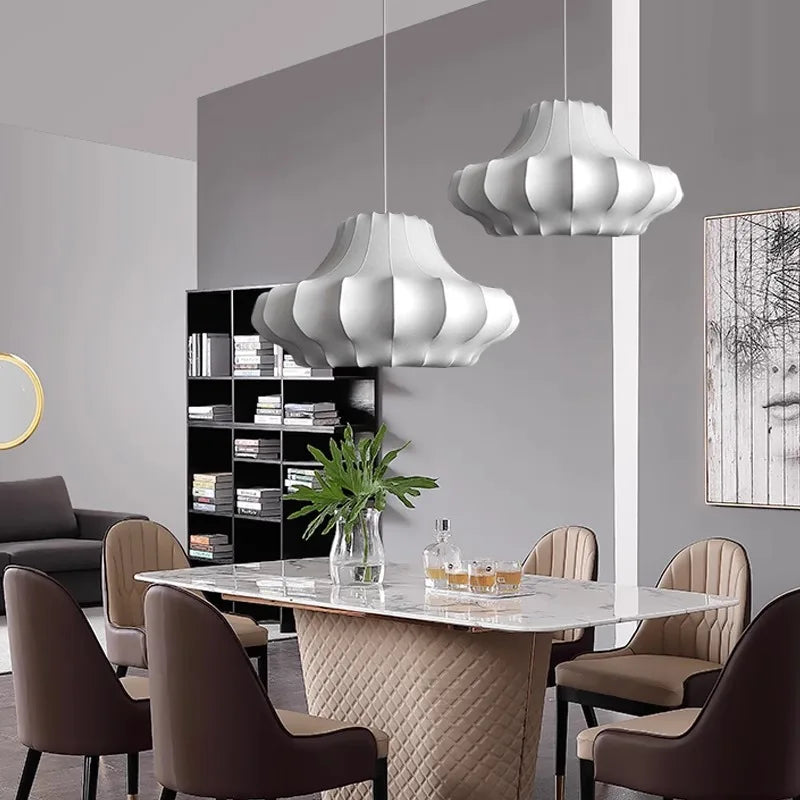 Silk LED Chandelier Pendant Light for Nordic Home Decor