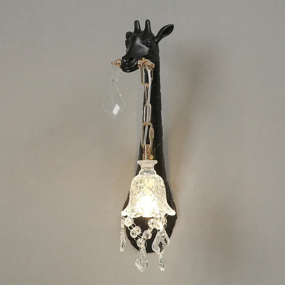 Giraffe Resin Wall Lamp Sconce Light for Bedside & Living Room Decor
