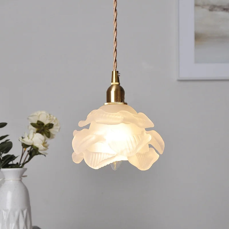Glass Knob Switch LED Pendant Light - Nordic Modern Adjustable Hanging Lamp