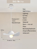 Nordi Cream Pendant Lights Hat Chandelier for Home Decor