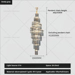 Crystal Chandelier for Penthouse Villa Living Room - Modern Light Luxury Design