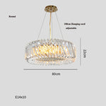 Oval LED Glass Chandelier Lighting in Gold & Silver Stainless Steel