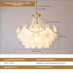 French Chandelier Garden Light with K9 Crystal | Elegant Pearl Shell Design