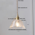 Afralia™ Clear Glass LED Pendant Lamp for Dining Coffee Restaurantr Aisle - Modern Nordic Design