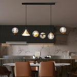 Glass Pendant Chandelier Nordic Ceiling Hanging Lamp - Kitchen Island Suspension Light