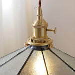 Gray Glass LED Pendant Light Fixture with Adjustable Hang Lamp