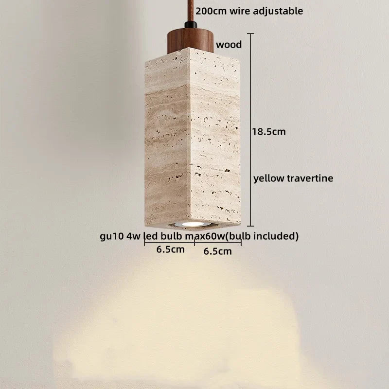 Travertine LED Pendant Lamp for Home Decor and Lighting Applciation