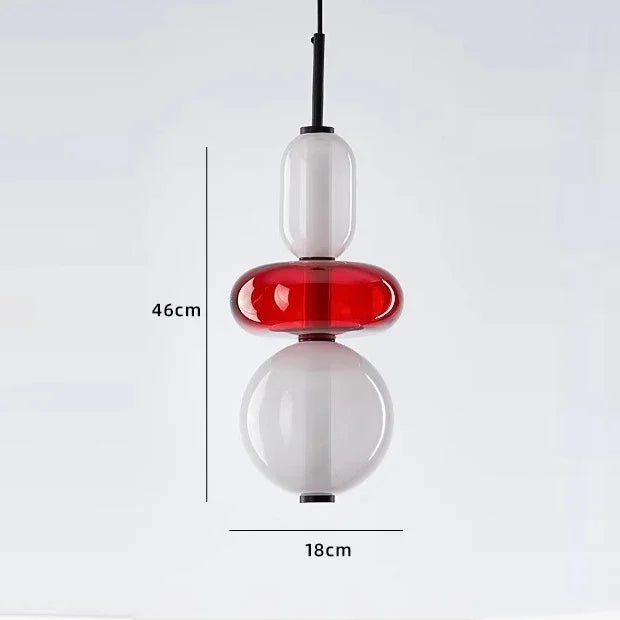 Candy Glass Ceiling Hanging Chandelier for Loft Living Room