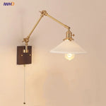 Rotatable Wood Ceramic LED Wall Sconce for Bedroom Study and Bar