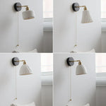 White Ceramic LED Wall Lamp Up Down Rotate Stair Light Sconce