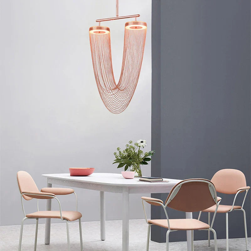 LED Aluminum Ceiling Chandelier Lighting Hanging Lamps for Foyer