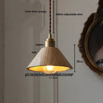Walnut Wood LED Pendant Light, Modern Nordic Hanging Lamp for Home Decor