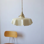 Yellow Glass LED Pendant Light: Modern Nordic Hanging Lamp for Dining Room & Kitchen