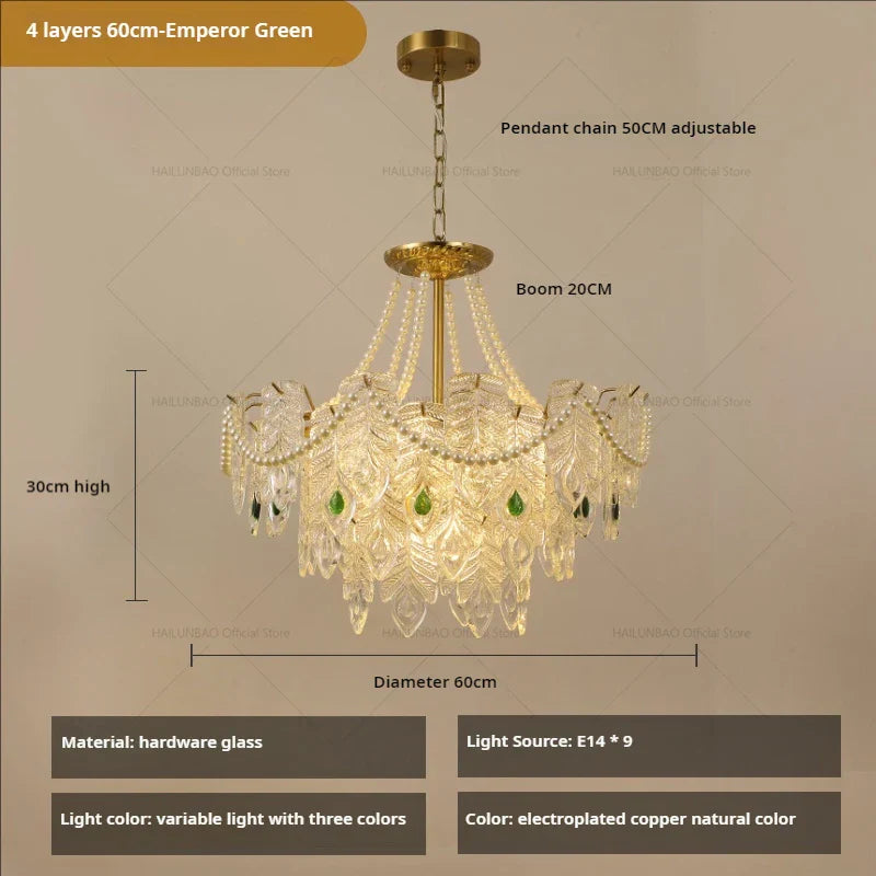 Crystal Chandelier Light: French Modern Luxury for Living Room, Dining Room, Bedroom