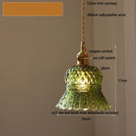 Afralia™ Amber Glass LED Pendant Light Modern Nordic Hanging Lamp