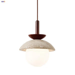 Yellow Travertine Stone LED Pendant Lamp - Nordic Modern Design