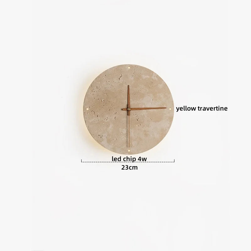 Yellow Travertine COB LED Wall Light for Nordic Living Space