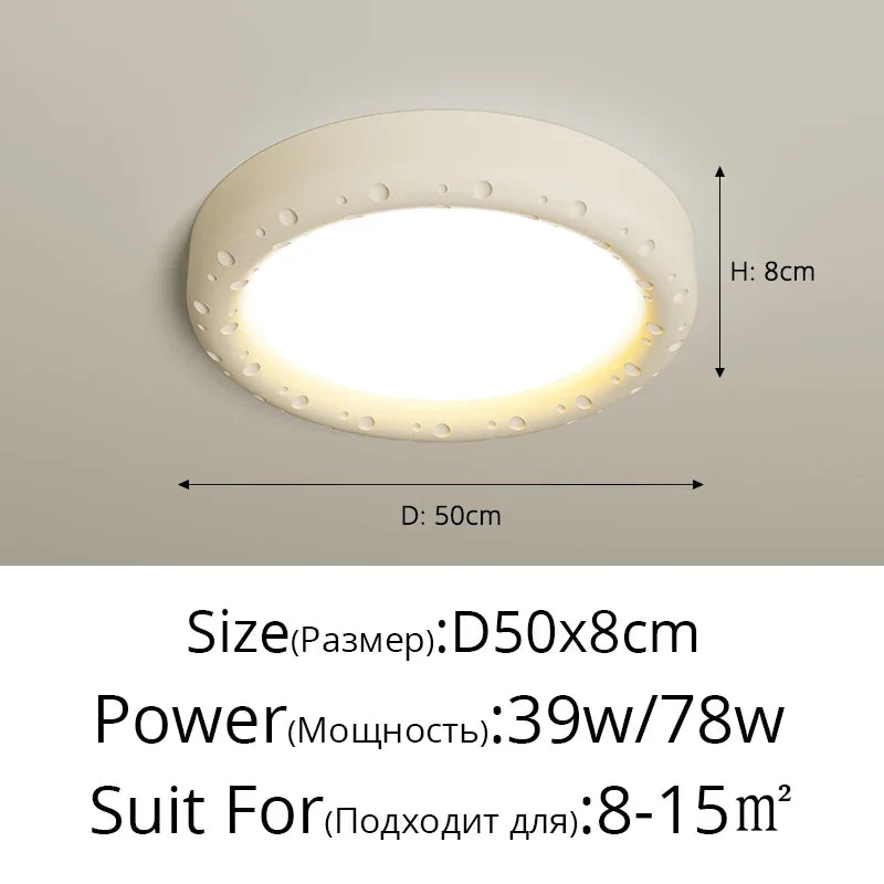 Nordic Flower LED Ceiling Light Cream Green White Round Bedroom Hotel Bathroom Afralia™
