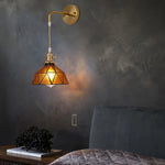 Copper Glass LED Wall Light for Modern Nordic Living Room Bedroom