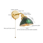 Nordic Glass LED Wall Sconce with Pull Chain Switch for Bedroom and Living Room