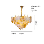 Ginkgo Gold LED Chandelier Fixture for Living Room