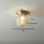 Copper Glass Ball LED Ceiling Light - Modern Style Indoor Lighting Fixtures