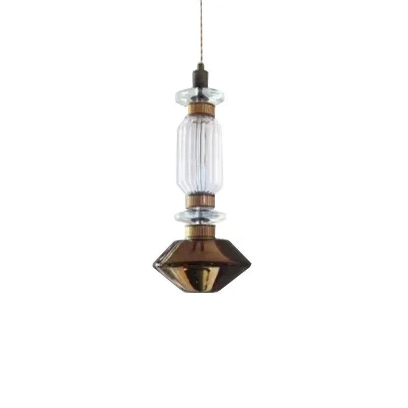 Ballet Pendant Lamp Clear Amber Glass Shade Restaurant Bedroom Lighting