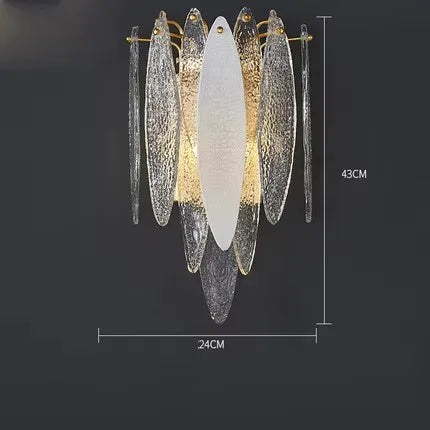 Art Deco Glass Iron LED Chandelier for Dinning Room