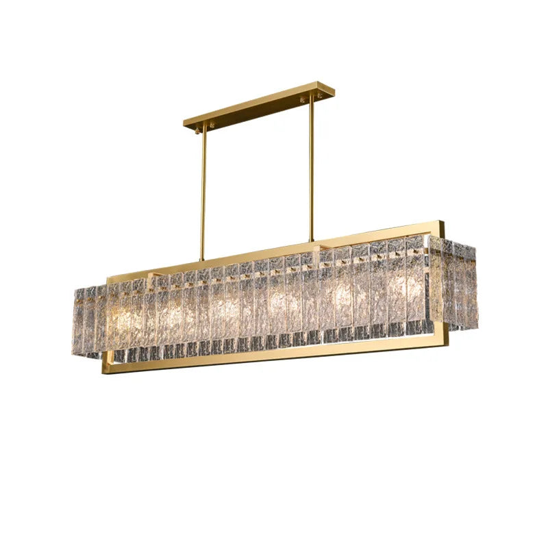 Copper Round Rectangular Hanging Pendant Light for Foyer Dinning Room