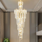 Crystal Chandelier: European Villa Hotel Luxury Hollow Building Middle Floor Lighting
