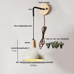 Afralia™ Loft Wood LED Wall Light with Pull Chain Switch for Home Decor