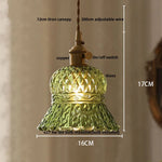 Green Glass LED Hanging Pendant Lights