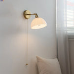 Rotatable Glass Wall Lamp with Pull Chain Switch