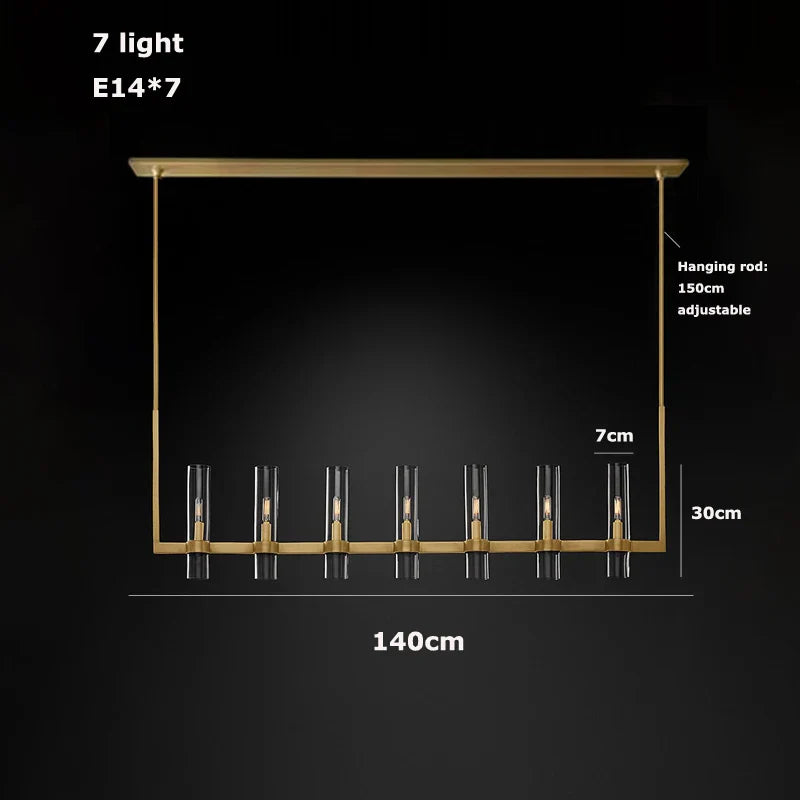 Modern Copper Glass Black Gold Round Chandelier LED Lighting Fixture