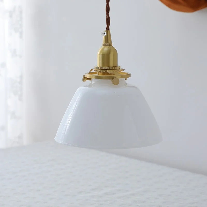 Clear Glass LED Copper Chandelier Pendant Light for Modern Home Decor.