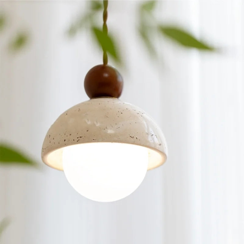 Nordic Yellow Glass LED Pendant Light for Modern Home Decor