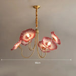Lotus Leaf Glass Ceiling Chandelier with E14 Bulb