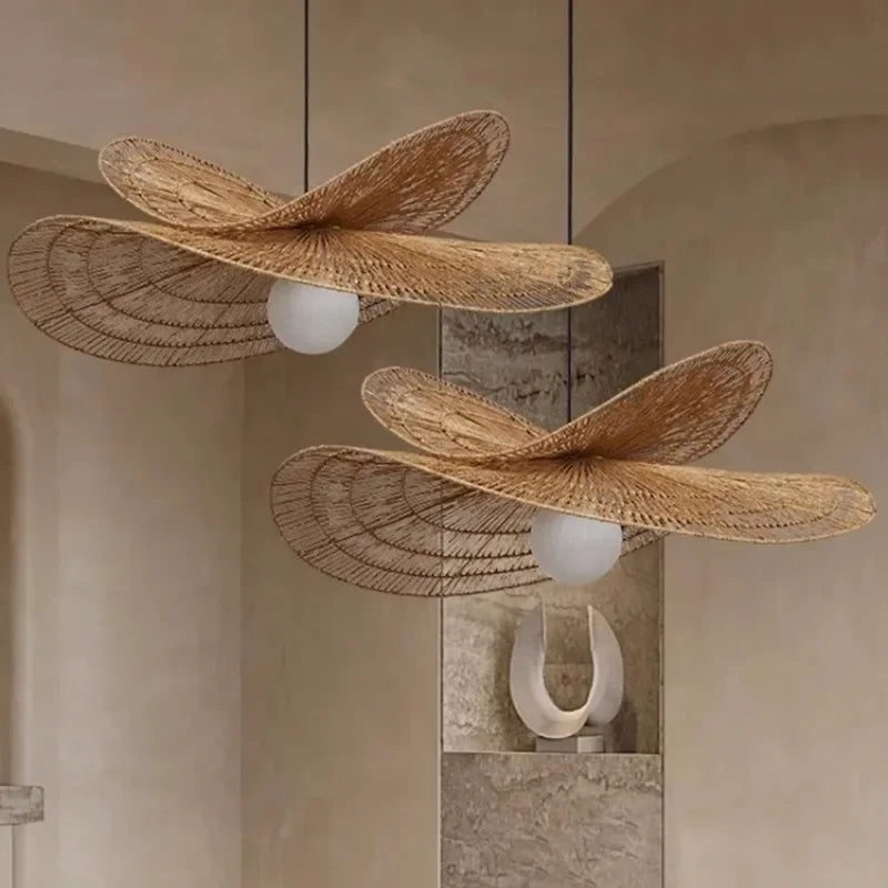 Rattan Pendant Lights, Creative Dining Room Chandeliers for Home Decor