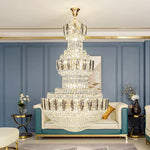 Crystal Chandelier: Postmodern Light Luxury for Hotel Lobby, Villa, and Duplex Floors